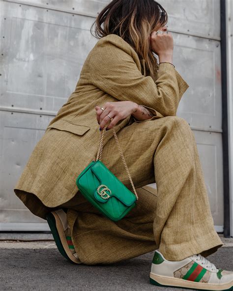 green gucci outfit